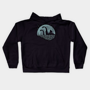 Bigfoot Riding Loch Ness Monster Kids Hoodie